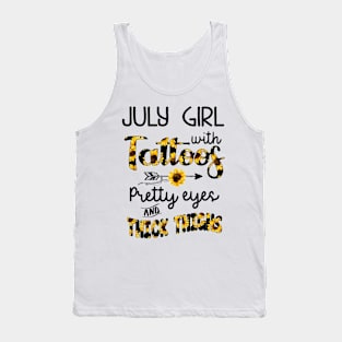 July Girl With Tattoos Pretty Eyes And Thick Thighs Tank Top